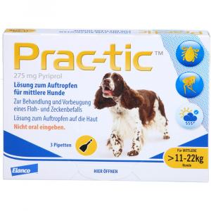 PRAC tic f.mittlere Hunde 11-22 kg Einzeldosispip.