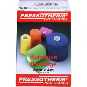 PRESSOTHERM Kohäsive Bandage 8 cmx4 m blau