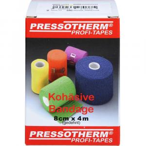 PRESSOTHERM Kohäsive Bandage 8 cmx4 m gelb