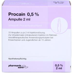 PROCAIN pharmarissano Ampulle 0,5% 2 ml Inj.-Lsg.