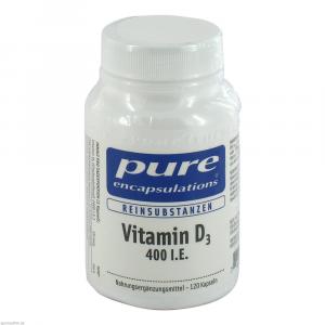 PURE ENCAPSULATIONS Vitamin D3 400 I.E. Kapseln