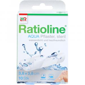 RATIOLINE aqua Pflaster 3,8x3,8 cm steril