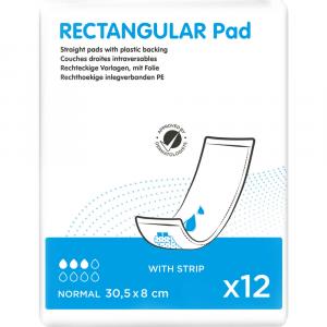 RECTANGULAR Pad normal 8x30,5 cm with strip