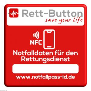RETT-BUTTON 6x6 cm