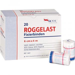 ROGGELAST Fixierbinden 10 cmx4 m in Cellophan