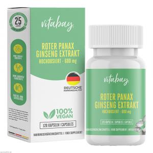 ROTER PANAX Ginseng Extrakt 600 mg vegan Kapseln