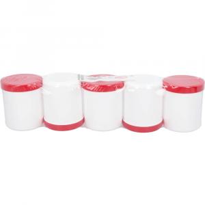 SALBENKRUKE weiß 500 g m.Schraubdeckel rot