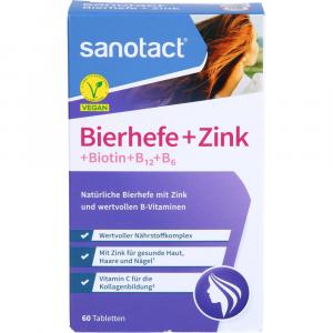 SANOTACT Bierhefe+Zink Tabletten