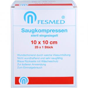 SAUGKOMPRESSEN steril FESMED 10x10 cm