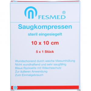 SAUGKOMPRESSEN steril FESMED 10x10 cm