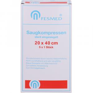 SAUGKOMPRESSEN steril FESMED 20x40 cm