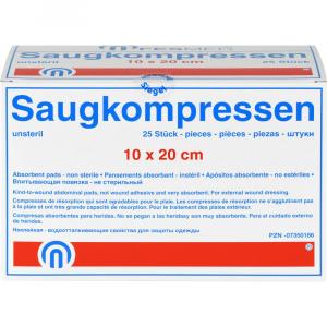 SAUGKOMPRESSEN unsteril 10x20 cm