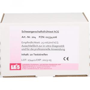 SCHWANGERSCHAFTS-FRÜHTEST hCG Teststreifen Urin