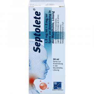 SEPTOLETE 1,5mg/ml + 5mg/ml Spr.z.Anw.i.d.Mundhö.