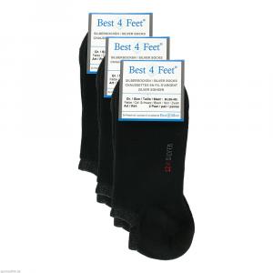 SILBERSOCKEN kurz Gr.M schwarz