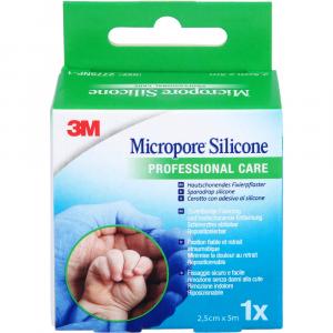 SILIKONBESCHICHTETES Pflaster 2,5 cmx5 m Rolle