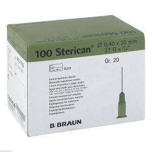 STERICAN Kanülen Luer-Lok 0,40x20 mm Gr.20 grau