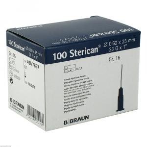 STERICAN Kanülen Luer-Lok 0,60x25 mm Gr.16 blau