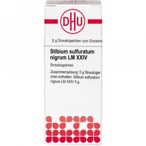 STIBIUM SULFURATUM NIGRUM LM XXIV Globuli Ind.Fert