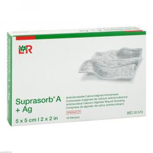 SUPRASORB A+Ag Antimik.Cal.Alginat Kompr.5x5 cm