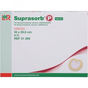 SUPRASORB P PU-Schaumv.selbstkl.sacrum 18x20,5 cm