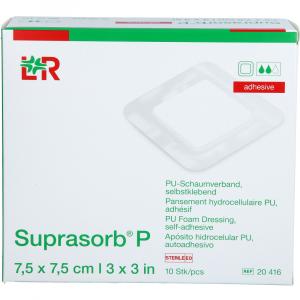 SUPRASORB P PU-Schaumv.selbstklebend 7,5x7,5 cm