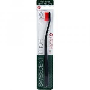 SWISSDENT Profi Colours Zahnb.soft-med.schwarz/rot