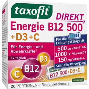 TAXOFIT Energie B12 500+D3+C Direkt Granulat