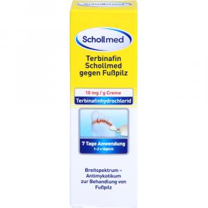 TERBINAFIN Schollmed gegen Fußpilz 10 mg/g Creme