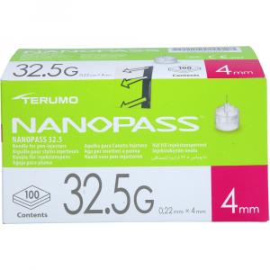 TERUMO NANOPASS 32,5 Pen Kanüle 0,22x4 mm