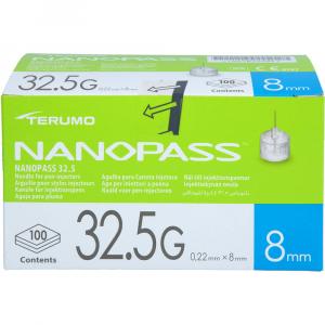 TERUMO NANOPASS 32,5 Pen Kanüle 0,22x8 mm