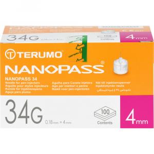 TERUMO NANOPASS 34 Pen Kanüle 34 G 0,18x4 mm