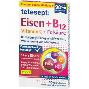 TETESEPT Eisen+B12 Vitamin C+Folsäure Filmtabl.