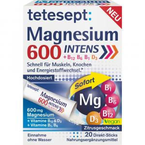 TETESEPT Magnesium 600 Direkt Sticks