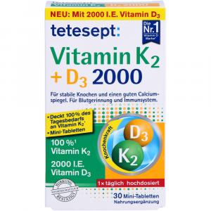TETESEPT Vitamin K2+D3 2000 Tabletten