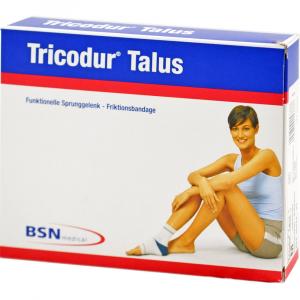 TRICODUR Talus Bandage XL rechts schwarz blau