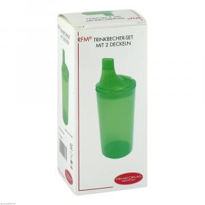 TRINKBECHER mit 2 Deckeln grün