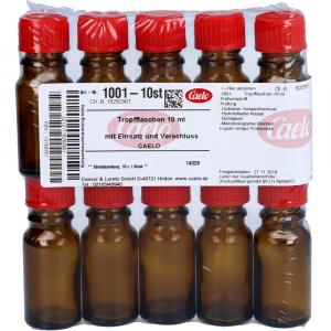 TROPFFLASCHE 10 ml braun m.Einsatz+Verschluss
