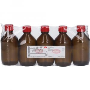 VERALFLASCHE braun 250 ml m.Gießring u.Verschl.