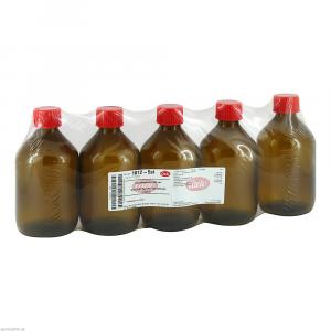 VERALFLASCHE braun 300 ml m.Gießring u.Verschl.