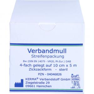 VERBANDMULL 10 cmx5 m 4fach steril