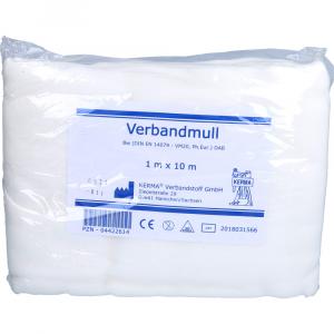 VERBANDMULL 1x10 m unsteril