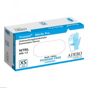 VIAWANT Nitrile Pro U.Hands.unste.puderfr.XS weiß