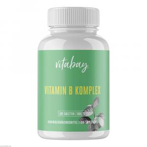 VITAMIN B KOMPLEX Biotin B6 B5 B1+B12 vegan Tabl.