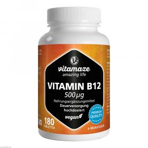 VITAMIN B12 500 μg hochdosiert vegan Tabletten
