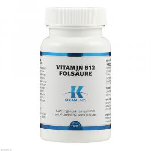 VITAMIN B12+FOLSÄURE KLEAN LABS Kapseln