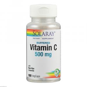 VITAMIN C 500 mg m.Hageb.& Acerola gepuff.Solaray