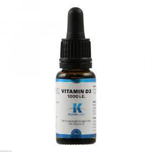 VITAMIN D3 1000 I.E. pro Tropfen KLEAN LABS