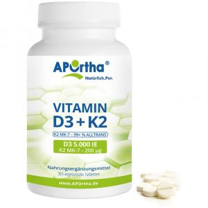 VITAMIN D3 5.000 I.E.+Natto K2 200 μg Tabletten