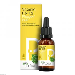 VITAMIN D3+K2 Pflüger PUR 500 I.E./25 μg Tropfen